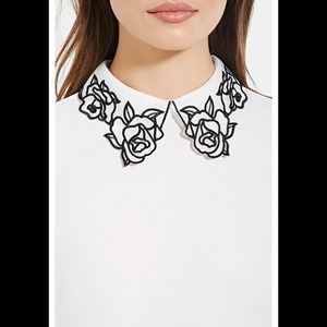 Forever 21 Rose-collar blouse